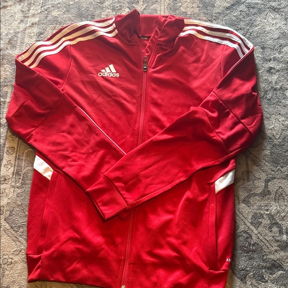 adidas Jackets & Blazers - Adidas Scarlet Red Zip-Up Jacket